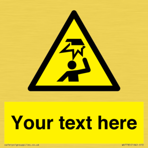 Custom warning overhead obstacle